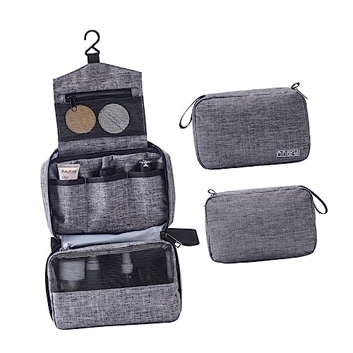 DECORNIJIA 1 Stück Reisetasche wasserdichte, durchsichtige Geldbörse große Waschtasche faltbar Wiederverwendbare Taschen Klare wasserdichte Taschen groß Beutel Wäschesack Kosmetikkoffer Grey von DECORNIJIA