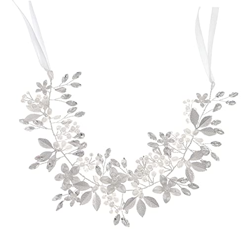 DECORNIJIA 1stück Handgefertigtes Blumen-haarband Für Hochzeiten Vintage-brautkopfschmuck Eleganter Haarschmuck Mit Perlen Und Strass Für Bräute Und Hochzeitsgäste Silberfarben DECORNIJIA 1stück Handgefertigtes Blumen-haarband Für Hochzeiten Vintage-brautkopfschmuck Eleganter Haarschmuck Mit Perlen Und Strass Für Bräute Und Hochzeitsgäste Silberfarben von DECORNIJIA