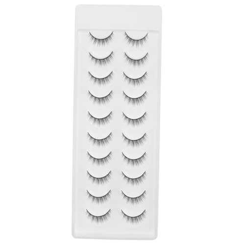 DECORNIJIA 10 Paare Natürliche Leichte Fake Eyelashes mit Dichtem Crossed Design Wiederverwendbar für Frauen für Alltag Party und Besondere Anlässe Praktisches False Eyelashes Pack von DECORNIJIA