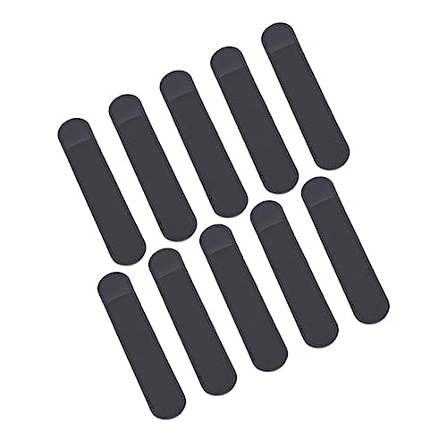 DECORNIJIA 10 Stück Stiftabdeckung Stylus Schutzfolie Tablet-Federmäppchen Beutel klicken Schlüssel Fall Brunnen Black von DECORNIJIA