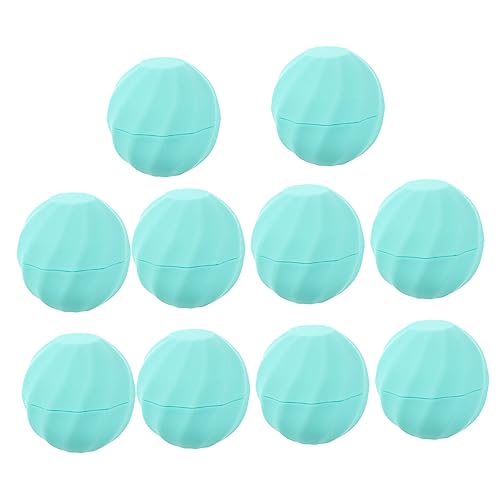 DECORNIJIA 10 Stück Teiliges Kugelförmiger Lippenbalsam Behälter aus Geruchlosem Kunststoff Nachfüllbare Auslaufsichere Lip Balm Aufbewahrungsbox Kompakt und Handlich für Damen und Mädchen von DECORNIJIA