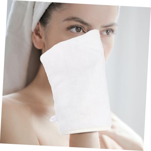 DECORNIJIA 10 Stück Teiliges Mikrofaser Gesichtshandschuhe Waschbar Sanftes Make Up Entferner Wiederverwendbare Reinigungshandschuhe für Empfindliche Haut in Weiß von DECORNIJIA