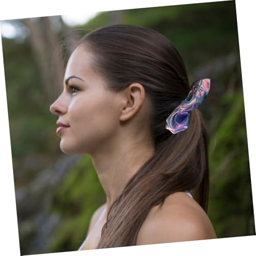 DECORNIJIA 10 Stück Teiliges Übergroßer Elastischer Haargummis mit Mehrfarbigem Farbverlauf Doppelseitigem Weichem Stoff für Damen Modischer Pferdeschwanzhalter für Vielseitige Frisuren und von DECORNIJIA