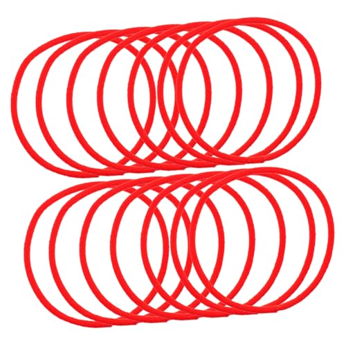 DECORNIJIA 100 Stück Teiliges Haargummi für Elastische Nahtlose Dünne Haarbänder in Rot Weiche Zopfgummis Bequemes und Festes Halten für Junge Mädchen und Mädchen zum Sport und Alltag von DECORNIJIA
