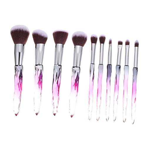 DECORNIJIA 10stücke Teiliges Pinselset Mit Kristallgriff Professionelle Make-up-tools Für Foundation Lidschatten Und Hochwertige Synthetische Borsten Für Gleichmäßige Anwendung Und von DECORNIJIA