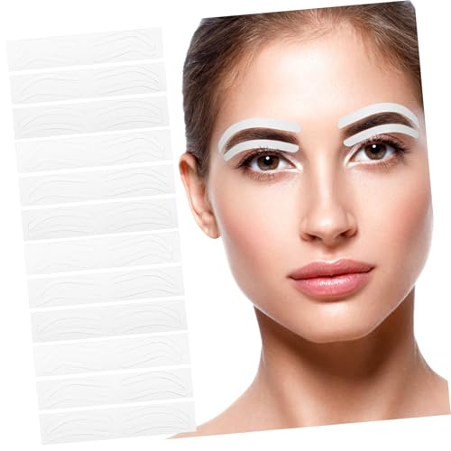 DECORNIJIA 12 Blatt Augenbrauen Schablonen Aufkleber Selbstklebende Hilfsmittel für Präzises Augenbrauen Design für Makeup Reisefreundlich und Vielseitig Einsetzbar von DECORNIJIA