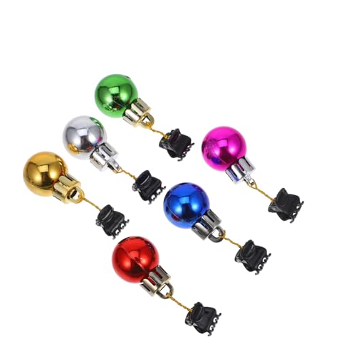 DECORNIJIA 12 Stück Teiliges Bunte Weihnachtskugel Bartklammern Glänzend mit Festem Clip für Bart und Gesichtshaarschmuck Langlebige Mini Haarklammern Weihnachtsdeko und für von DECORNIJIA