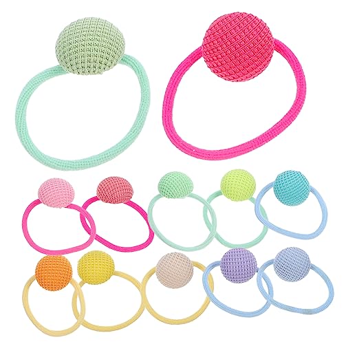 DECORNIJIA 12 Stück Teiliges Haargummis für Frauen Elastische Ponytail Halter mit Weichem Stoffüberzug Robuste Haarbänder in Grün Blau Gelb Geeignet für Dickes Haar und Verschiedene Frisuren von DECORNIJIA
