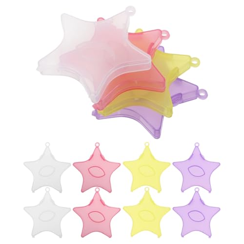 DECORNIJIA 12 Stück Teiliges Wimpern-aufbewahrungsset Sternform Buntes Kompaktes Lash Storage Case in Weiß Rot Gelb Violett Wiederverwendbarer Wimpern Organizer für Make-up und Kleine von DECORNIJIA