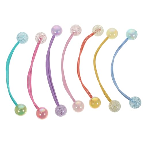 DECORNIJIA 14 Stck Teiliges Haargummi mit Doppelt Kugeln Elastische Haarschleifen für Mädchen Bunte Ponytail Halter Geeignet für Dickes und Dünnes Haar Dekorative Haarbänder für Alltag und von DECORNIJIA