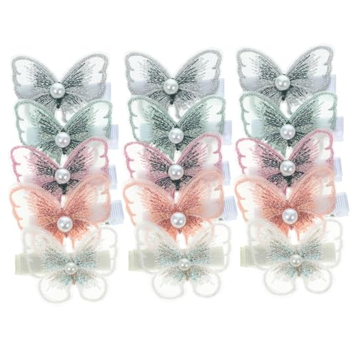 DECORNIJIA 15stücke Schmetterling Haarspangen Dekorative Kleine Haarspangen Haarschmuck Für Mädchen Und Frauen Netz-schmetterlings-haarspange Süße Haarspange Für Zeremonien Geburtstage von DECORNIJIA