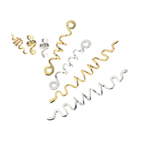 DECORNIJIA 16 Stück Teiliges Haarschmuck aus Zinklegierung Leichte Haarspiralen und Dreadlocks Perlen Rutschfeste Haaraccessoires für Zöpfe Geeignet für Partys Hochzeiten Fotoshootings und von DECORNIJIA
