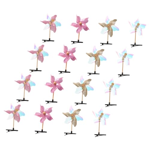 DECORNIJIA 16stücke Teiliges Windrad-haarklammern Für Mädchen Rutschfeste Haaraccessoires Mit Funkelnden Farben Für Partys Veranstaltungen Spielzeug Süßes Haarzubehör Für Verschiedene von DECORNIJIA