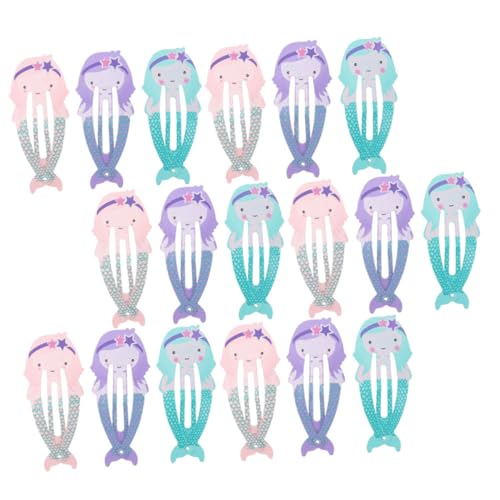 DECORNIJIA 18 Stück Teiliges Haarklammern für Mädchen Bunte Meerjungfrau Haarspangen aus Robustem Material Dekorative Haarschmuck Clips in Violett Blau und Geeignet für Alltag und von DECORNIJIA