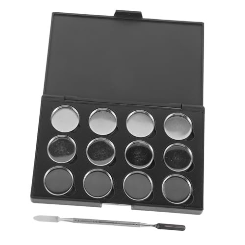 DECORNIJIA 1Satz Magnetische Lidschattenpalette Farben Leere Makeup Palette mit Eisenpfannen und Doppelseitigem Spatel Kosmetik Organizer für Zuhause und Reisen von DECORNIJIA