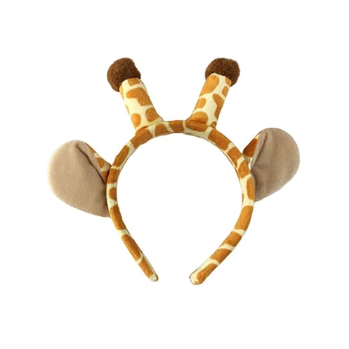 DECORNIJIA Giraffen Stirnband Haarreif Party-kopfbedeckung Giraffengestalt Haarband Zubehör Für Frauen Mädchen Performance Cosplay Kopfband Rutschen von DECORNIJIA