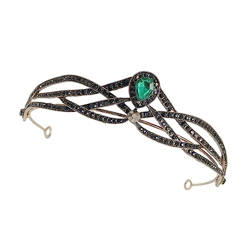 DECORNIJIA 1Stück Rhinestone Hochzeit Krone für Braut Tiara Kopfbedeckung Glänzendes Diadem für Hochzeiten Partys und Besondere Anlässe Verziert von DECORNIJIA