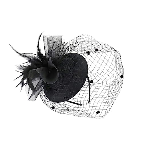 DECORNIJIA 1stück Hochzeit Haarschmuck Mit Netz Und Federn Elegantes Haarband Für Damen Foto-requisite Für Partys Und Bühnenauftritte Langlebiges Und Auffälliges Accessoire von DECORNIJIA