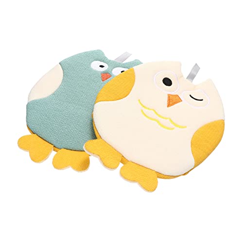 DECORNIJIA 2 STÜCK Cartoon Waschhandschuhe aus Hautfreundlichem Material Weiche Badetücher zum Sanften Peeling Niedliche Tier Motive für Jungen und Mädchen für Kinderbad und Duschen von DECORNIJIA