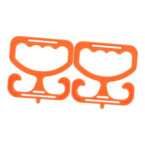 DECORNIJIA 2 Stück Anti- -Handtasche Gerät Einkaufstasche Helfer Lebensmittelgriff Griffe Einkaufstütenhalter Tragegriff für Einkaufstaschen Einkaufstütenträger Taschenhalter Plastik Orange von DECORNIJIA