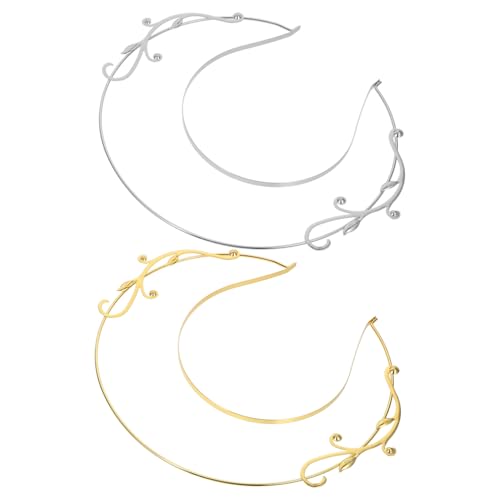 DECORNIJIA 2 Stück Antikes Vintage Haarreif Teilig Kopfschmuck mit Heiligenschein Design Leichtes Festival Haar Accessoire Komfortabel für Damen und Party Kostüm von DECORNIJIA
