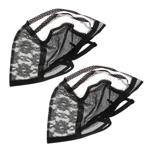 DECORNIJIA 2 Stück Atmungsaktive Perückenkappen aus Polyester Elastisch und Dehnbar Bequemes Haarnetz zum Fixieren und Schutz der Haare Geeignet für Frauen mit Verschiedenen Kopfgrößen von DECORNIJIA