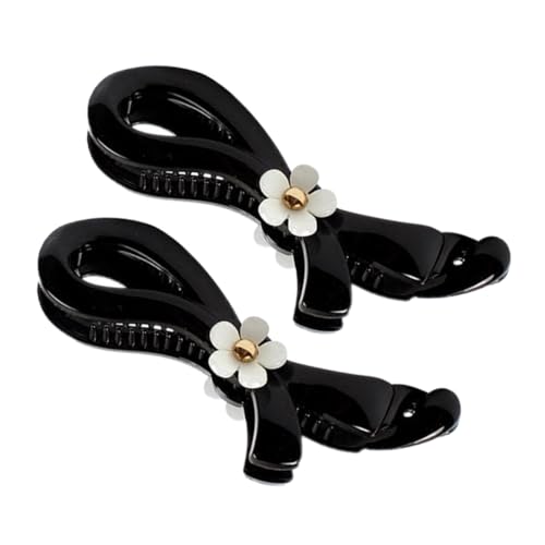 DECORNIJIA 2 Stück Blumen Bananen Haarklammern Haarklammer Pferdeschwanz Halter für Frauen Mädchen Modische Langlebige und Rutschfeste Haarspangen für Haarfarben und Anlässe von DECORNIJIA
