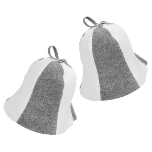 DECORNIJIA 2 Stück Filz Sauna Hut Weich Atmungsaktiv Hitzeschutz für Dampfbad Unisex Saunahut aus Strapazierfähigem Filz mit Modischem Muster für Herren und Damen Geeignet von DECORNIJIA