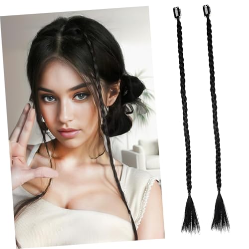 DECORNIJIA 2 Stück Geflochtene Haarverlängerungen aus Kunsthaar Clip In Extensions mit Seitlichem für Einen Stylischen Look für Damen und Mädchen DECORNIJIA 2 Stück Geflochtene Haarverlängerungen aus Kunsthaar Clip In Extensions mit Seitlichem für Einen Stylischen Look für Damen und Mädchen von DECORNIJIA