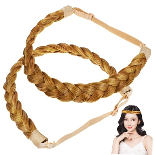 DECORNIJIA 2 Stück Geflochtenes Haarband aus Hitzebeständigem Material Elastisches Stirnband für Damen Komfortabel und Langlebig Vielseitig Verwendbar für Büro Party Hochzeit und Alltag von DECORNIJIA