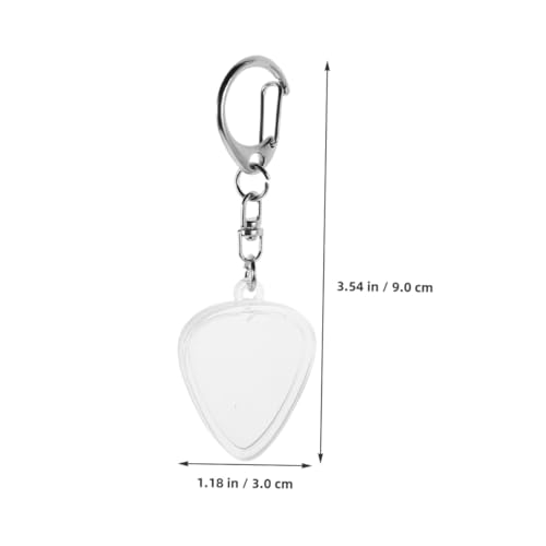 DECORNIJIA 2 Stück Gitarrenplektrenhalter Transparent Gitarren-pickcase mit Schlüsselanhänger Platzsparender Plectrum Organizer Stoßfester Schutz für Reise Übung und Auftritte von DECORNIJIA