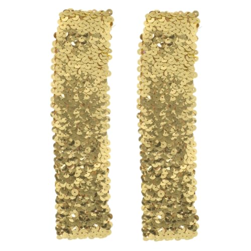 DECORNIJIA 2 Stück Glitzerndes Pailletten Haarband Damen Elastisch Sportlich Bequem für Yoga Laufen Fitness Vielseitig Atmungsaktiv Haarcontrol von DECORNIJIA