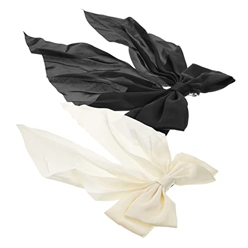 DECORNIJIA 2 Stück Große Haarschleifen Haarspangen mit Langem Schleifenband Metallclip für Dickes und Lockiges Haar Langlebiger Haarschmuck für Teenager Mädchen Geeignet für Party Abschluss von DECORNIJIA