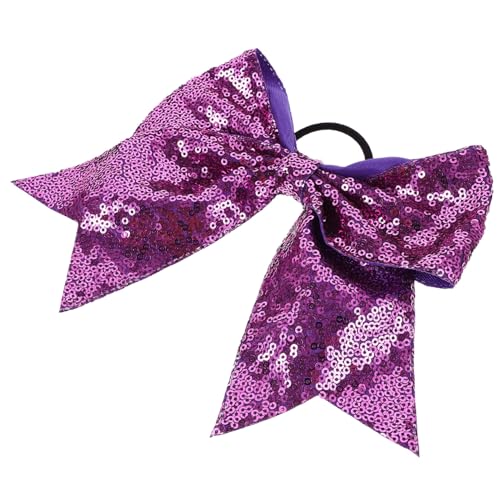 DECORNIJIA 2 Stück Haargummis mit Glitzer Schleife Übergroße Ponytail Holder für Mädchen Elastische Weiche Haarkordeln mit Funkelnden Pailletten Bequem und Haarschonend Modischer Haarschmuck von DECORNIJIA
