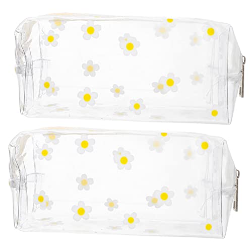 DECORNIJIA 2 Stück Kosmetiktasche Transparente Kulturbeutel Für Reisen Make up Organizer Kompakt Und Tragbar Für Damen Und Herren Campingbedarf von DECORNIJIA