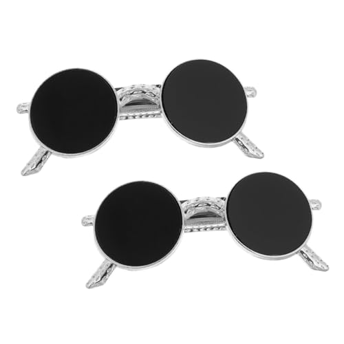 DECORNIJIA 2 Stück Kreative Schwarze Metall Haarspangen mit Sonnenbrillen Design Langlebige Haarklammern für Frauen Fester Sitz Am Hinterkopf Modische Haaraccessoires für Vielseitige Anlässe von DECORNIJIA