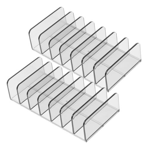 DECORNIJIA 2 Stück Makeup Organizer Halbtransparenter Lidschattenhalter mit Fächern Aufbewahrungsständer für Schminkpaletten Platzsparend und Langlebig für Schminktisch und Kosmetikartikel von DECORNIJIA