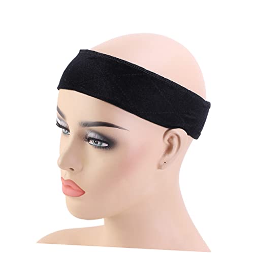 DECORNIJIA 2 Stück Mesh-Perücke Kopfbedeckung Patch Griff Spitze Stirnband Bands Haarband Perückenzubehör Perückenbefestigungsband Perücke Mesh-Abdeckung Schwarz von DECORNIJIA