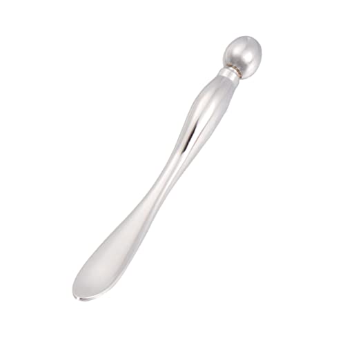 DECORNIJIA 2 Stück Metall Augenmassage Sticks mit Löffel Ende Eye Applikator und Massagegerät für Frauen Fördert Cremeaufnahme und Augenringe Kompakt Langlebig Silberfarben von DECORNIJIA