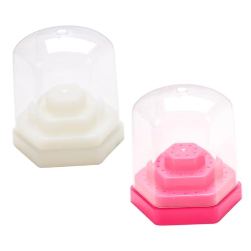 DECORNIJIA 2stücke Nagelbohrer Halter Schleifen Kopf Box Organizer Für Maniküre-nägel Bohrer Bits Display Stand von DECORNIJIA