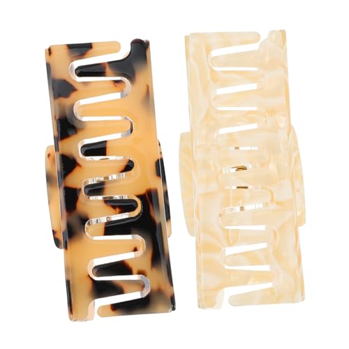 DECORNIJIA 2 Stück Teiliges Damen Haarklammern aus Acryl Stilvolle Haarkralle mit Starker Fixierung Modische Haarspangen für Mädchen Geeignet für Dünnes und Dickes Haar Elegantes Design mit von DECORNIJIA