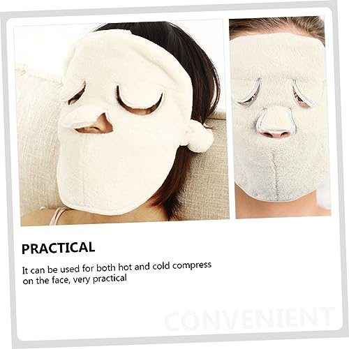 DECORNIJIA 2 Stück Teiliges Gesichts Handtuch aus Weichem Korallenfleece Wiederverwendbar für Heiße und Kalte Kompressen Feuchtigkeitsspendend Hautberuhigend für Spa Beauty Salons und von DECORNIJIA