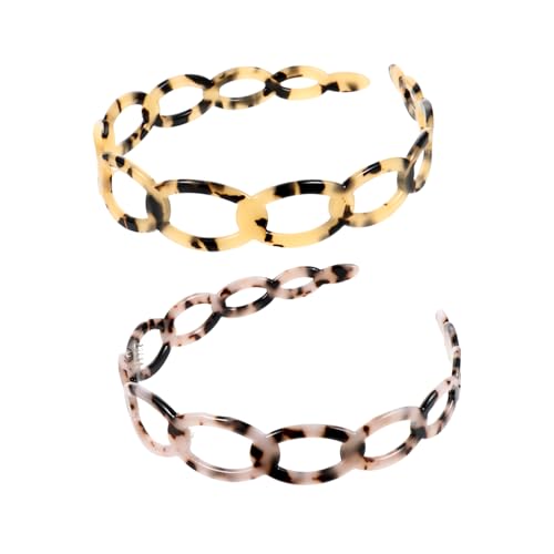 DECORNIJIA 2 Stück Teiliges Haarschmuck aus Leichtem Tortoise Shell Muster Modische Rutschfeste Haarreifen mit Zacken für Frauen und Mädchen Bequem Robust und Vielseitig für Zufällige Farbe von DECORNIJIA
