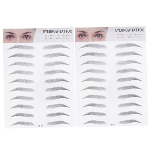 DECORNIJIA 2 Stück Teiliges Imitations Augenbrauen Aufkleber Haarähnlich Natürliche Temporär Einfache Anwendung Für Männer Frauen von DECORNIJIA