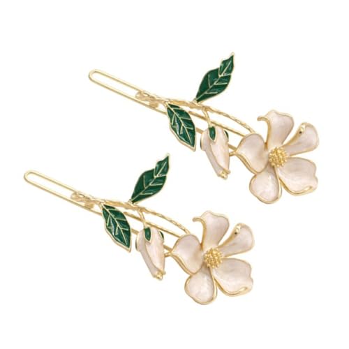 DECORNIJIA 2 Stück Teiliges Zarte Blumen Haarspangen aus Legiertem Modische Haarklammern mit Glänzender Verschleißfester Oberfläche Seitliche Haarklemmen für Damen Stilvolle Vintage frisuren von DECORNIJIA