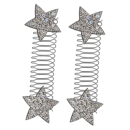DECORNIJIA 2 Stück Unsichtbare Haarklammern Silber Haarspangen für Damen Verdeckter Griff Stylishe Haarfixierung Volumen Haarnadeln Hochsteckfrisur Zubehör von DECORNIJIA