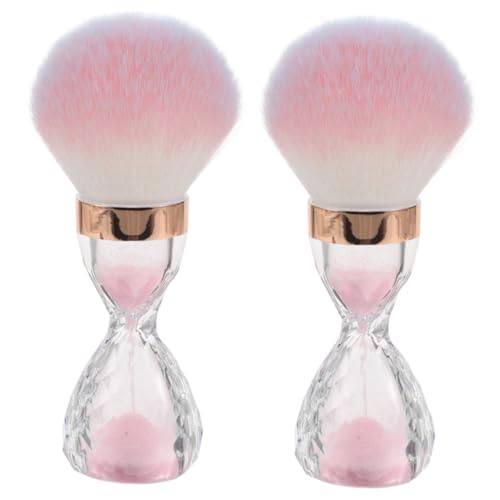 DECORNIJIA 2 Stück Weiche Nail Art Staubentferner Pinsel mit Großem Kopf Sanftes Reinigungstool für Nagel und Makeup Pinsel Vielseitiger Beauty Organizer in Schonend und Effizient von DECORNIJIA