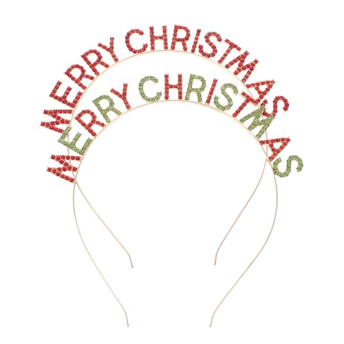 DECORNIJIA 2 Stück Weihnachten Haarreif Festlicher Haarschmuck für Erwachsene Xmas Stirnband Partydeko und Karneval Zubehör von DECORNIJIA