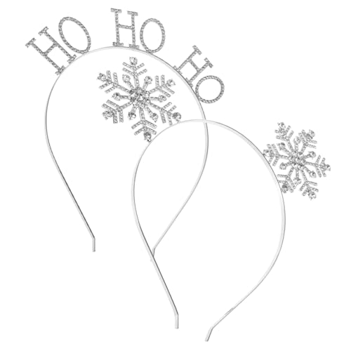 DECORNIJIA 2 Stück Weihnachtlicher Haarreif mit Schneeflocken Teiliges Langlebiges Party Accessoire für Mädchen und Frauen Festlicher Haarschmuck für Weihnachtsfeiern und Geschenkidee von DECORNIJIA