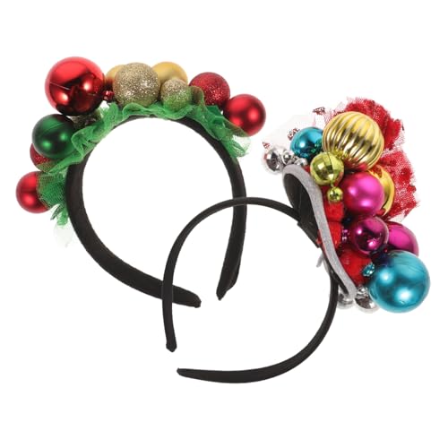 DECORNIJIA 2 Teiliges Weihnachts Haarreifen mit Glocken Dekorative Haarreifen für Erwachsene Festlicher Kopfschmuck für Weihnachtsfeiern und Neujahrs Party Modisch und Handgefertigt von DECORNIJIA